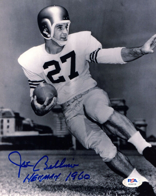 Joe Bellino 1960 Heisman Winner Navy Signed 8x10 B/W Photo PSA/DNA 153670