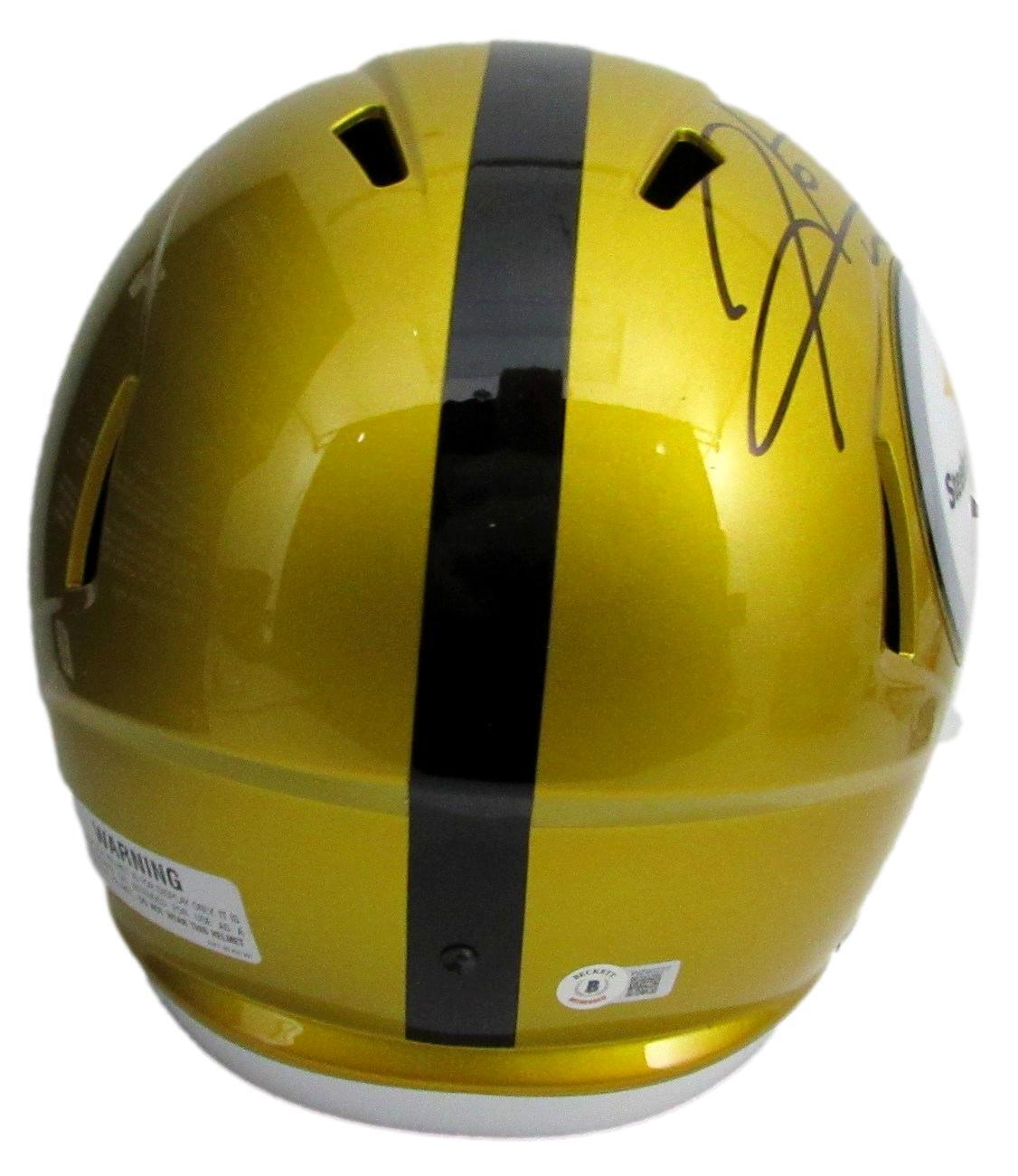 Hines Ward  Signed/Inscr Full Size Flash Replica Helmet Steelers Beckett 172748