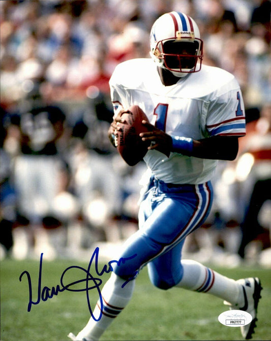 Warren Moon HOF Houston Oilers Signed/Autographed  8x10 Photo JSA 162152