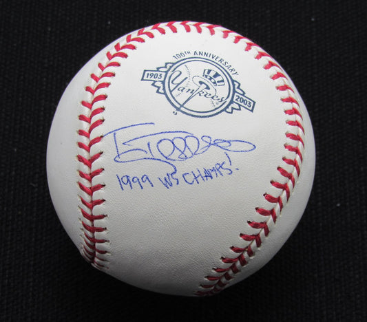 Tony Tarasco Signed/Auto Yankees 100th OML Baseball JSAInscr 186894