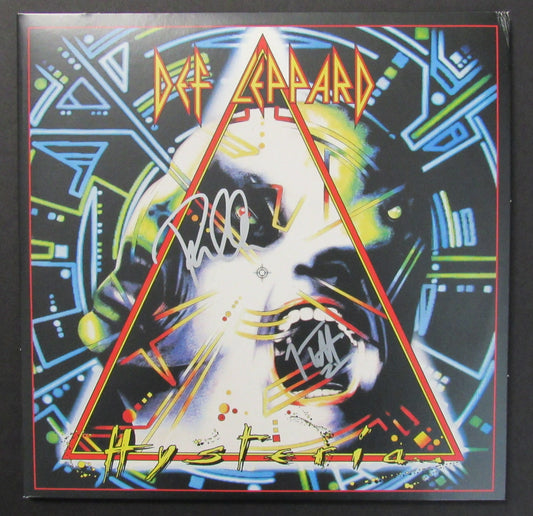 Def Leppard Joe Elliott/Phil Collen Dual-Signed Album "Hysteria" JSA 200728
