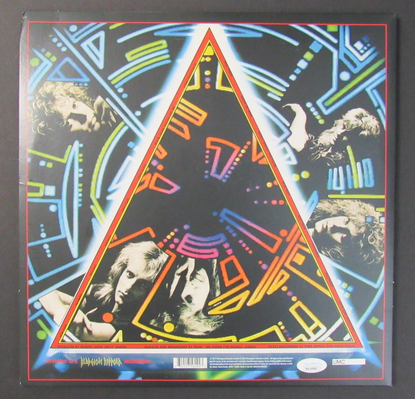 Def Leppard Joe Elliott/Phil Collen Dual-Signed Album "Hysteria" JSA 200728