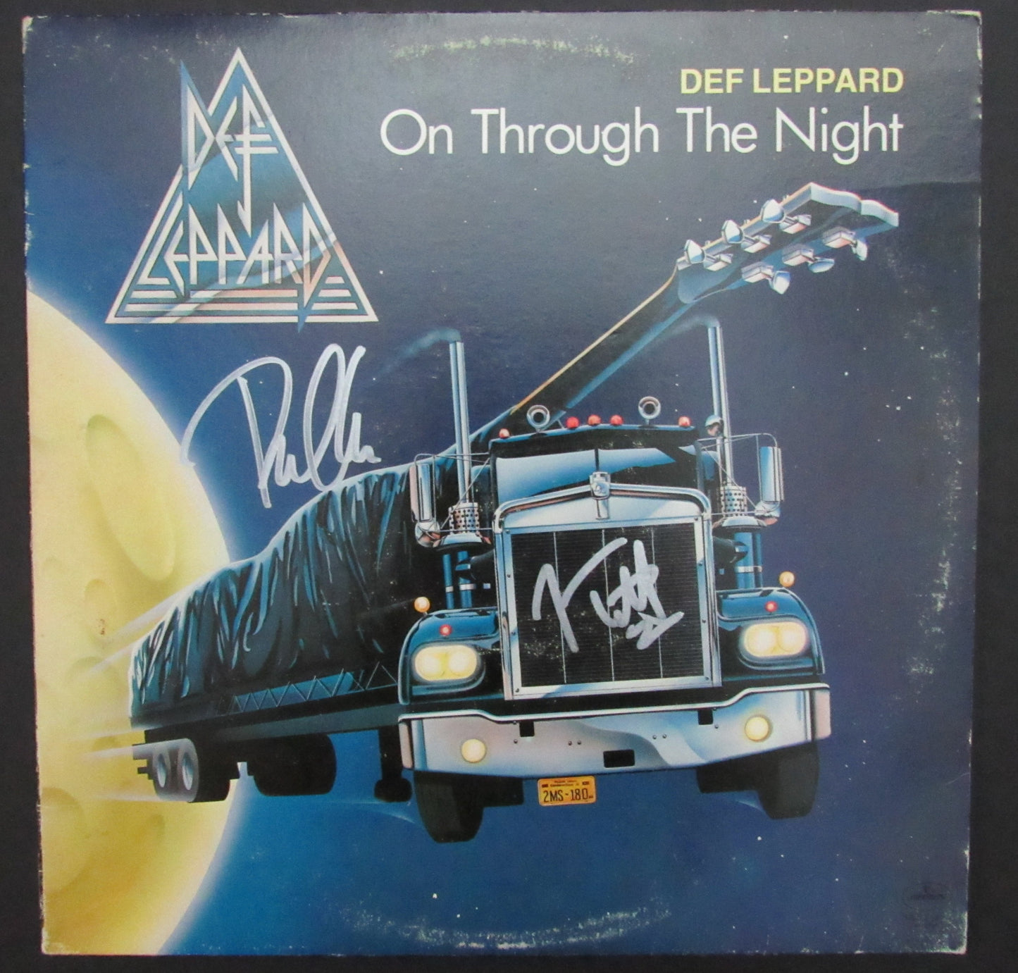 Def Leppard Joe Elliott/Phil Collen Signed Album "On Through the Night" JSA 2