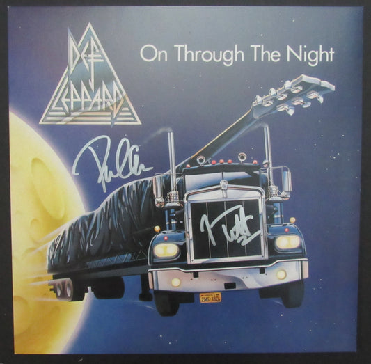 Def Leppard Joe Elliott/Phil Collen Signed Album "On Through the Night" JSA 3
