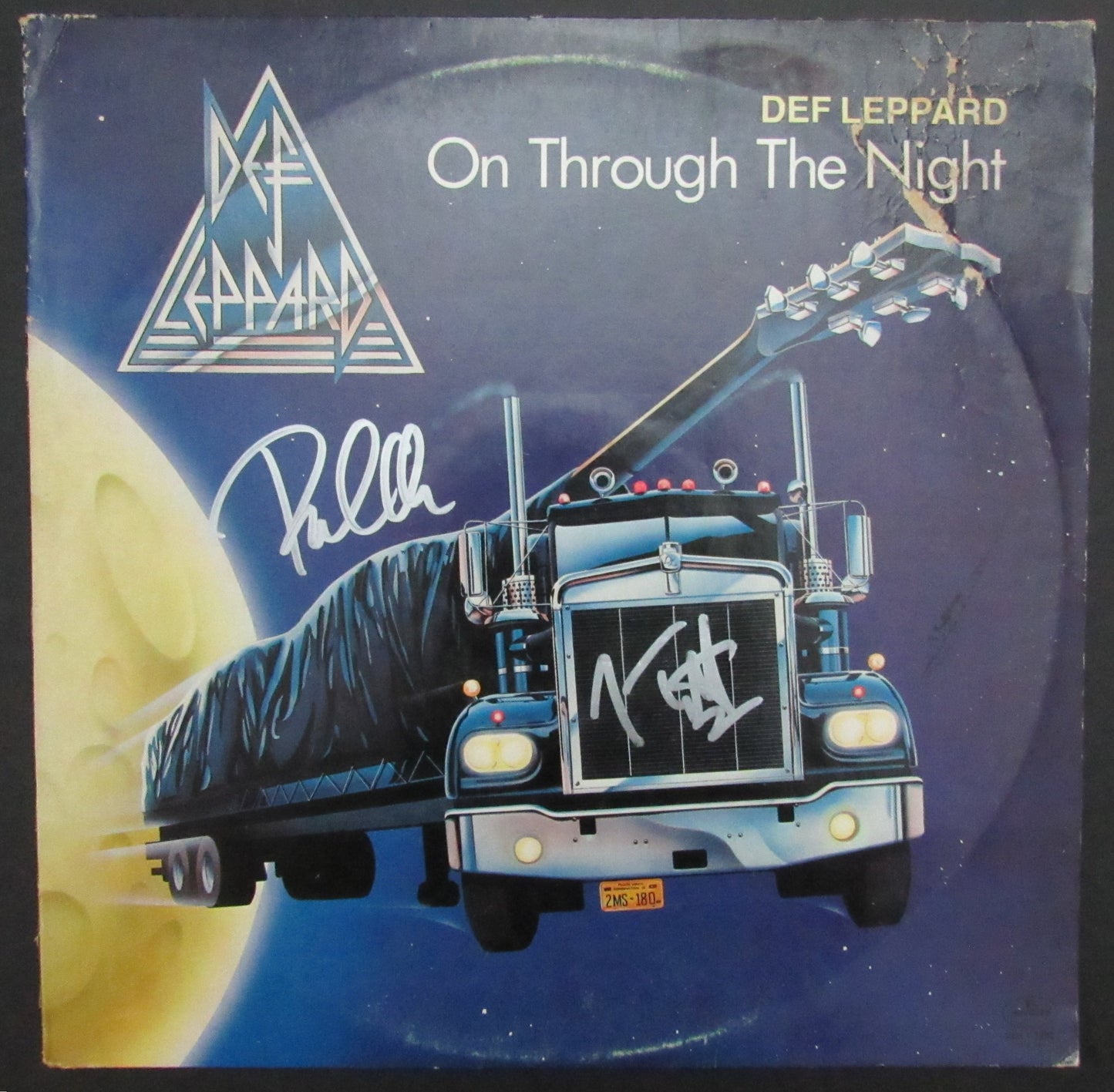 Def Leppard Joe Elliott/Phil Collen Signed Album "On Through the Night" JSA 4
