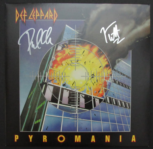 Def Leppard Joe Elliott/Phil Collen Dual-Signed Album "Pyromania" JSA 200736