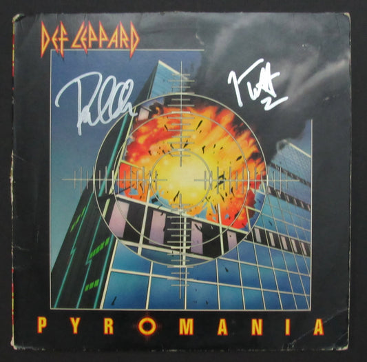 Def Leppard Joe Elliott/Phil Collen Dual-Signed Album "Pyromania" JSA 200737