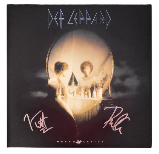 Def Leppard Joe Elliott/Phil Collen Dual-Signed Album "Retroactive" JSA 200744