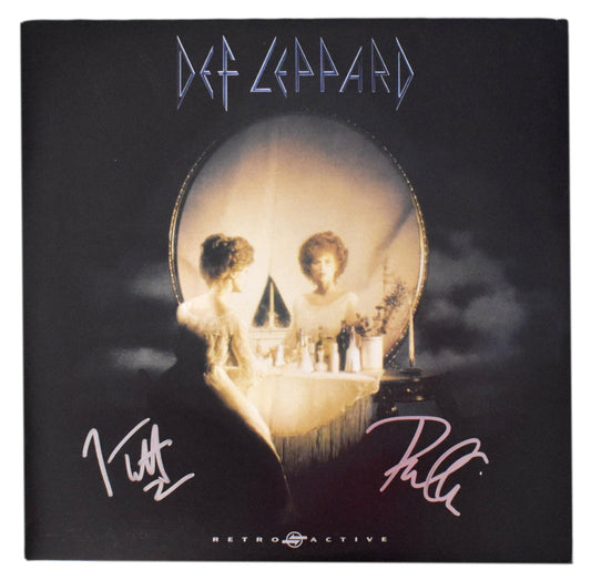 Def Leppard Joe Elliott/Phil Collen Dual-Signed Album "Retroactive" JSA 200745