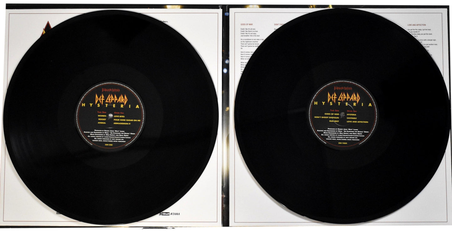 Def Leppard Joe Elliott/Phil Collen Dual-Signed Album "Hysteria" JSA 200755