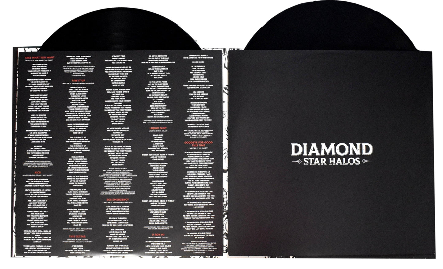 Def Leppard Joe Elliott/Phil Collen Signed Album "Diamond Star Halos" JSA 200758