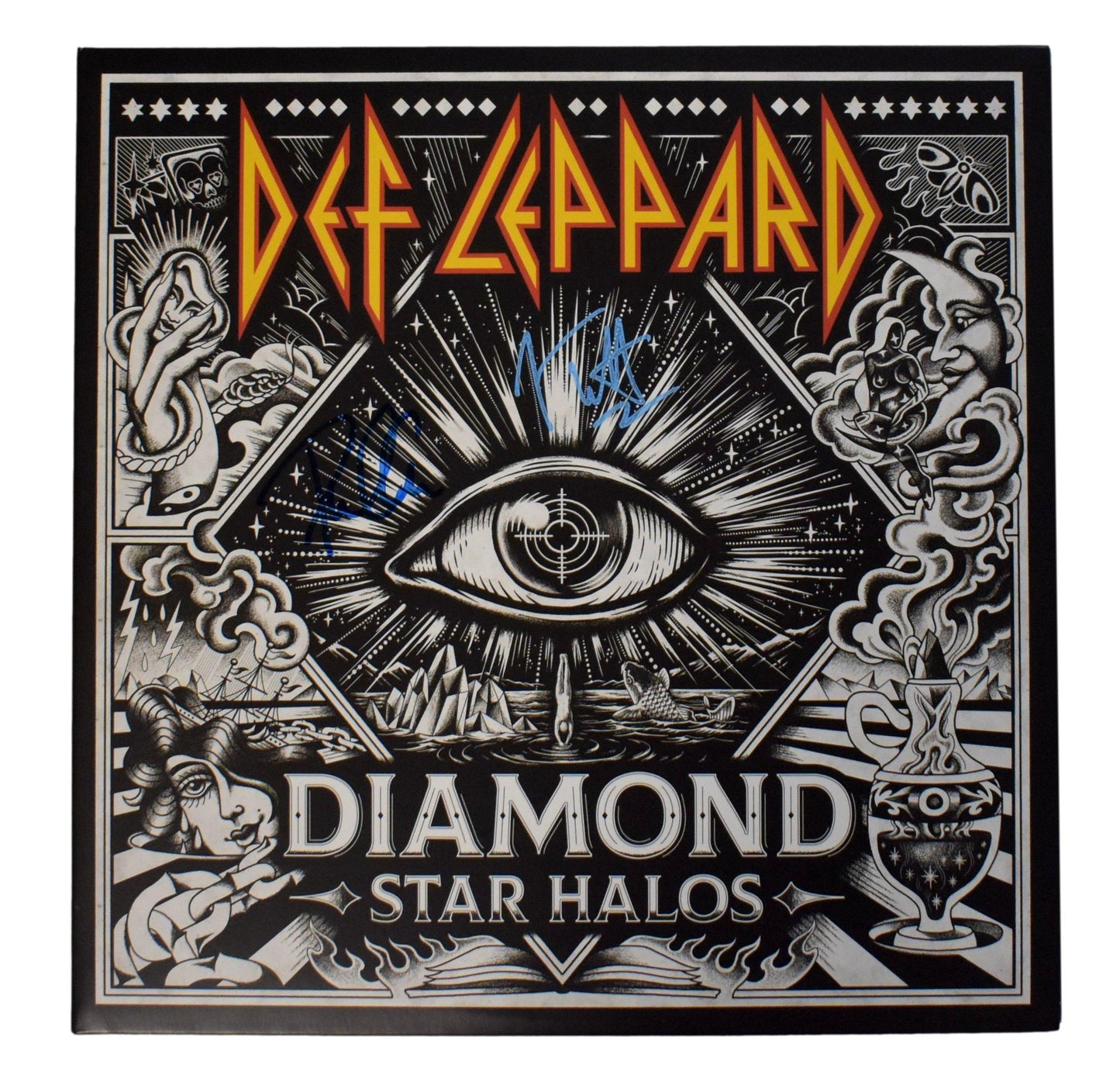 Def Leppard Joe Elliott/Phil Collen Signed Album "Diamond Star Halos" JSA 201029