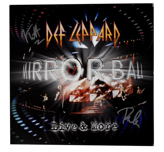 Def Leppard Joe Elliott/Phil Collen Signed Album "Mirror Ball - Live & More" JSA