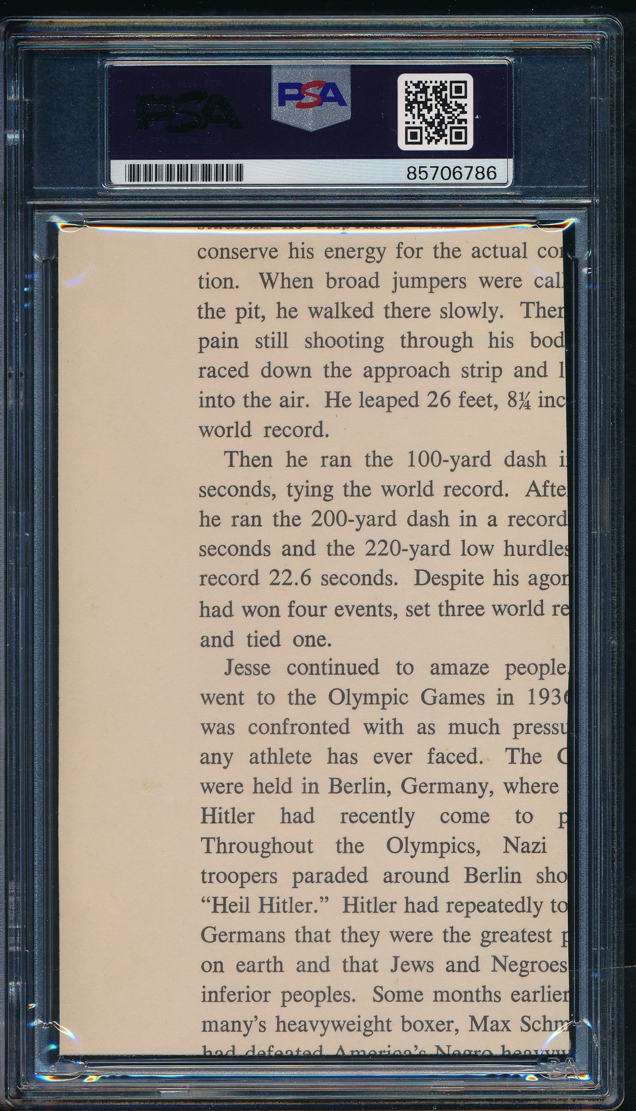 Jesse Owens Olympic Runner Signed/Inscribed 3.5x5.5 Cut Photo PSA/DNA 203478