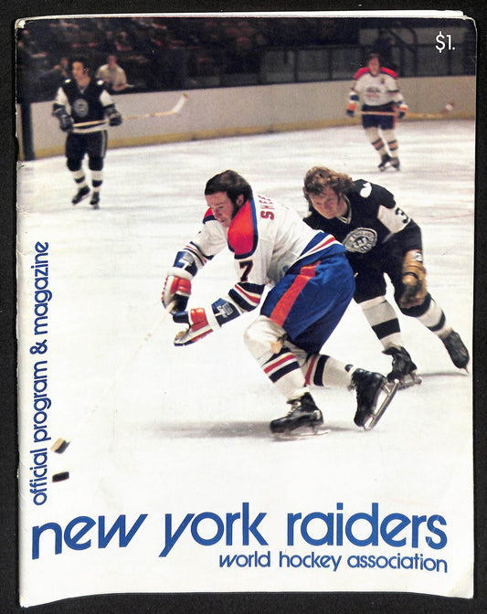 3/3/1973 WHA Program Cleveland Crusaders vs. NY Raiders Norm Ferguson Signed