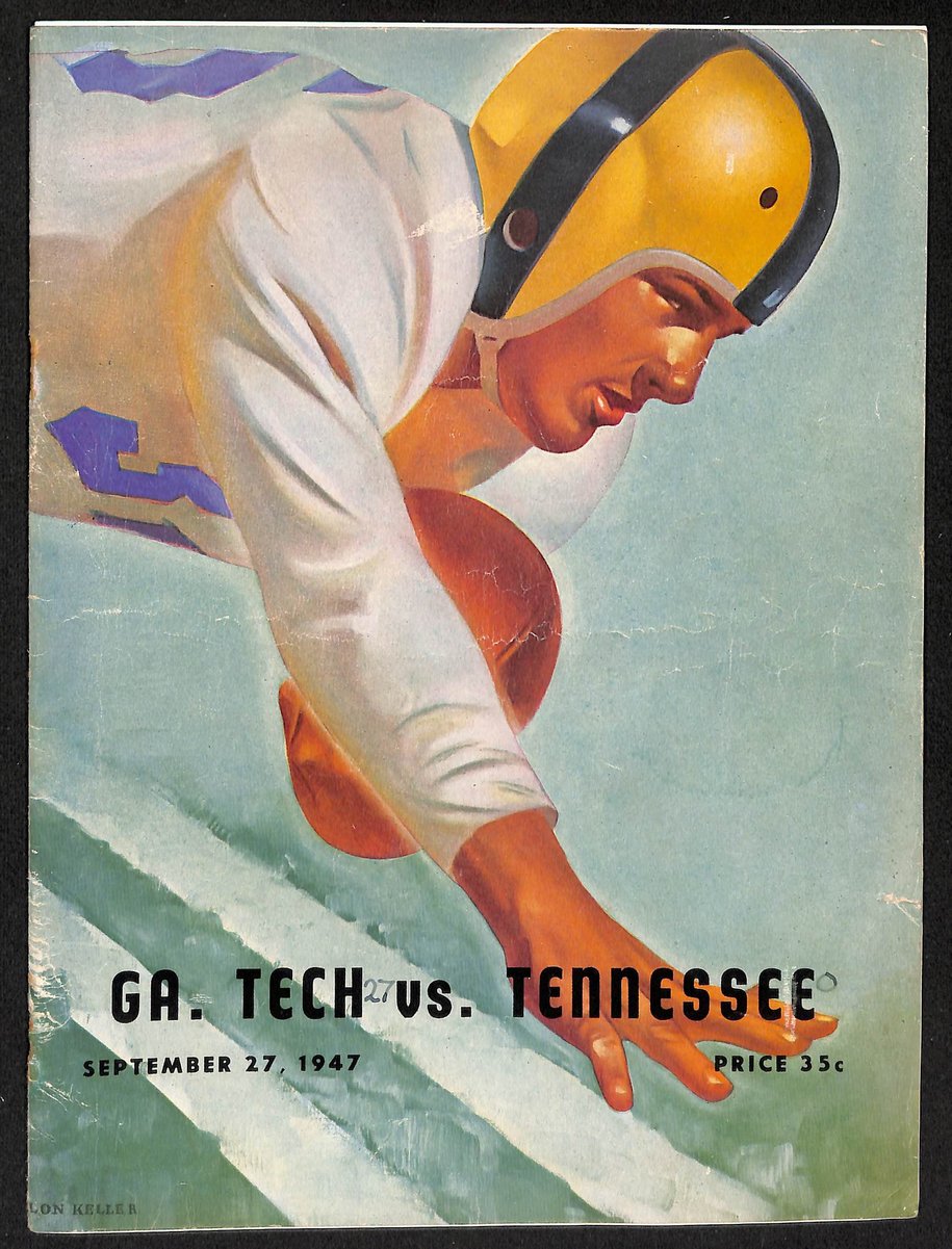 9/27/1947 NCAA Football Program Georgia Tech vs. Tennessee 201681