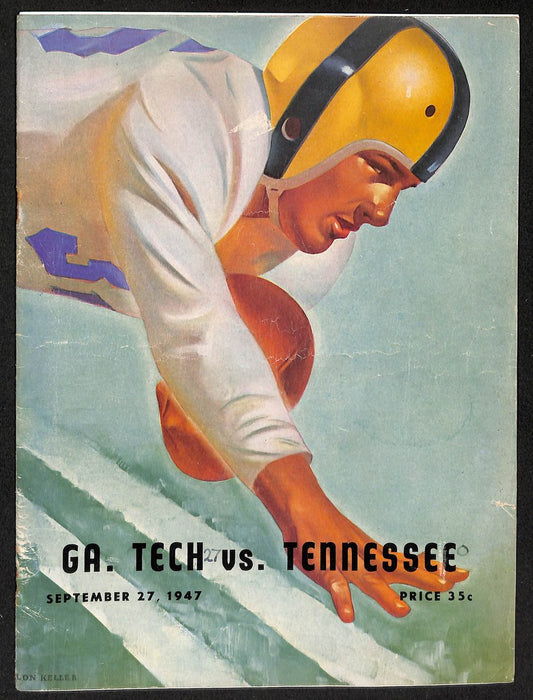 9/27/1947 NCAA Football Program Georgia Tech vs. Tennessee 201681