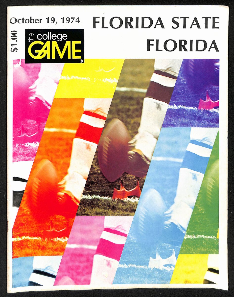10/19/1974 NCAA Football Program Florida State vs. Florida 201682
