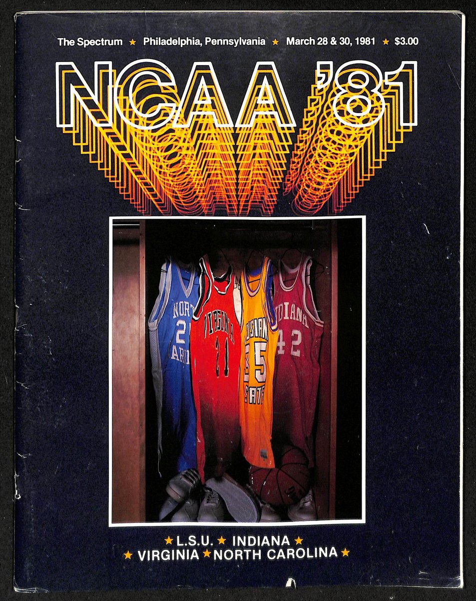 1981 NCAA Final Four Basketball Program L.S.U./Virginia/ NC/Indiana 201688