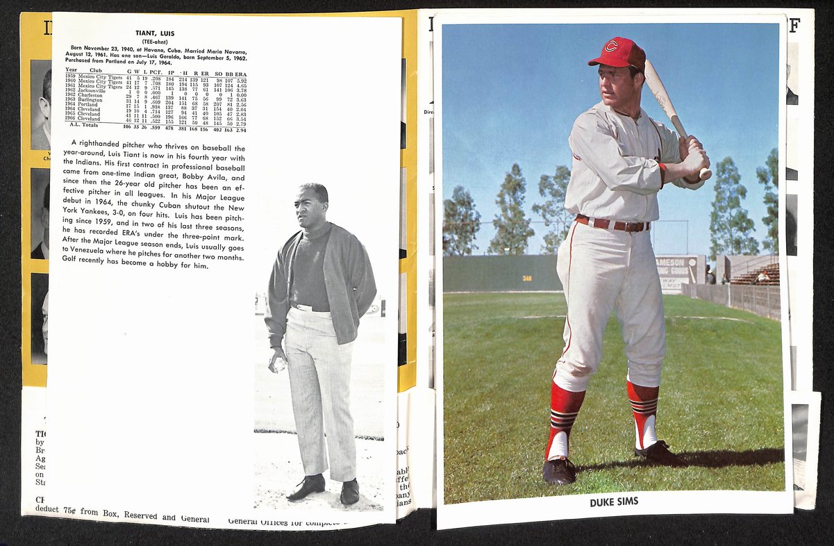 Cleveland Indians 1967 Yearbook Portrait Photos Incomplete 201677