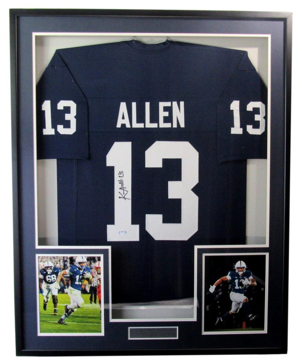 Kaytron Allen Signed Custom Football Jersey Penn State Framed PSA/DNA 203228