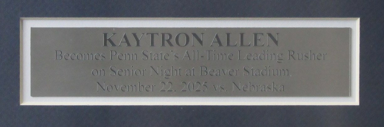 Kaytron Allen Signed Custom Football Jersey Penn State Framed PSA/DNA 203228