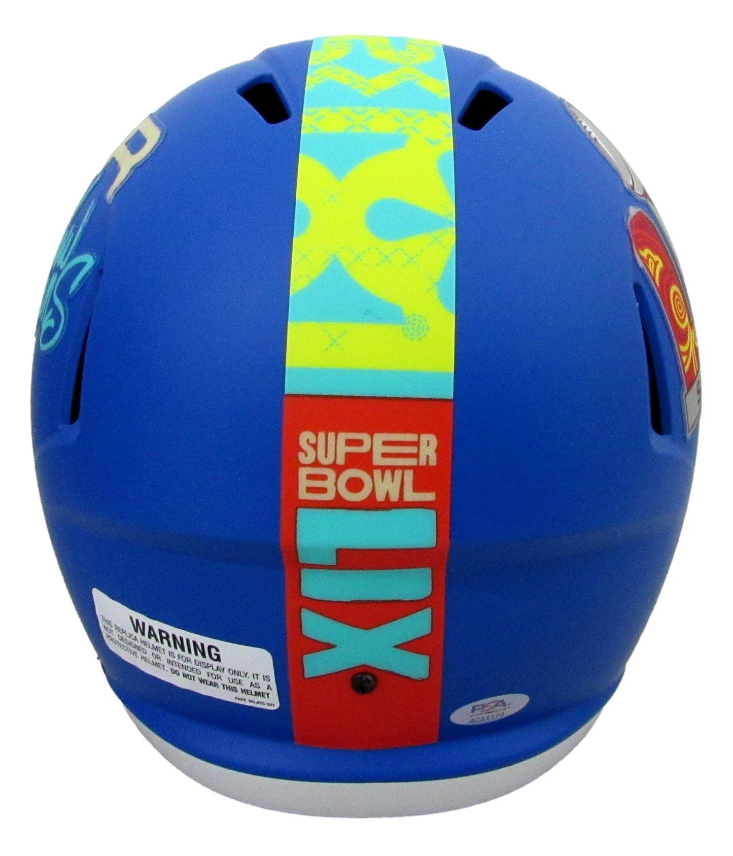 Saquon Barkley Signed Full Size Blue SB LIX Logo Replica Helmet Eagles PSA/DNA