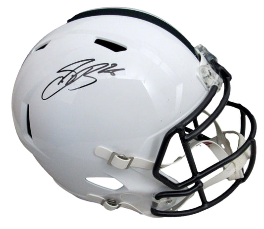 Saquon Barkley Signed Full Size White Speed Replica Helmet PSU PSA/DNA 203235