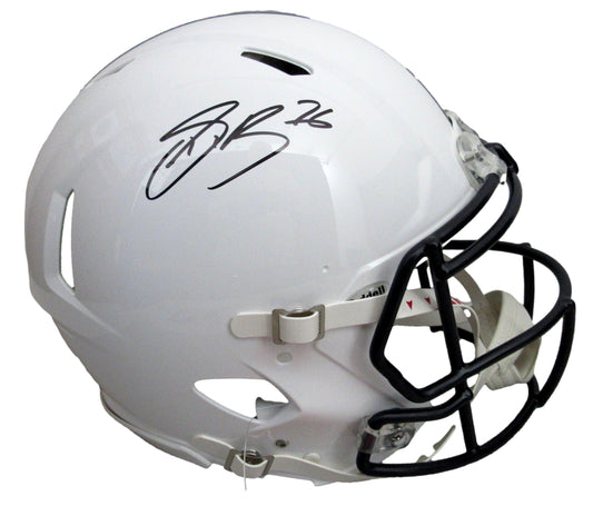 Saquon Barkley Signed Full Size White Speed Authentic Helmet PSU PSA/DNA 203236