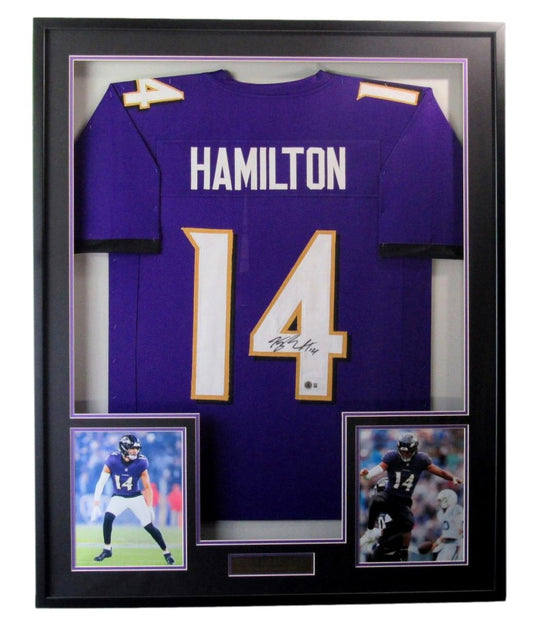 Kyle Hamilton Signed/Autographed Baltimore Ravens Jersey Framed Beckett 203748
