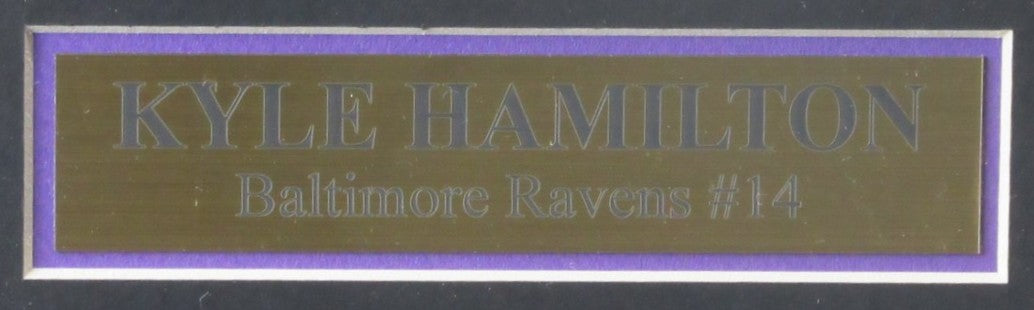 Kyle Hamilton Signed/Autographed Baltimore Ravens Jersey Framed Beckett 203748