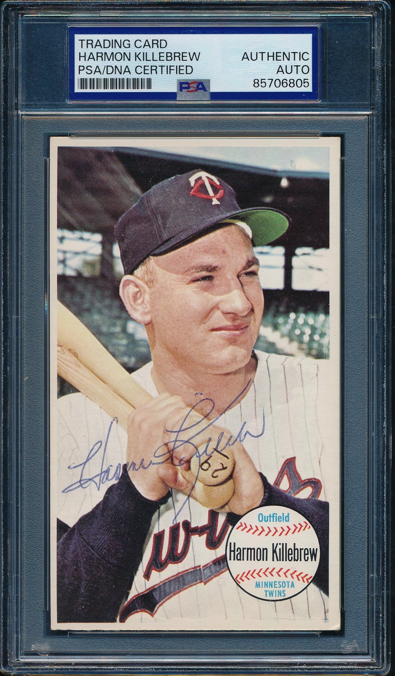 1964 TOPPS Giants Harmon Killebrew HOF Card #38 Signed/Auto PSA/DNA 203250