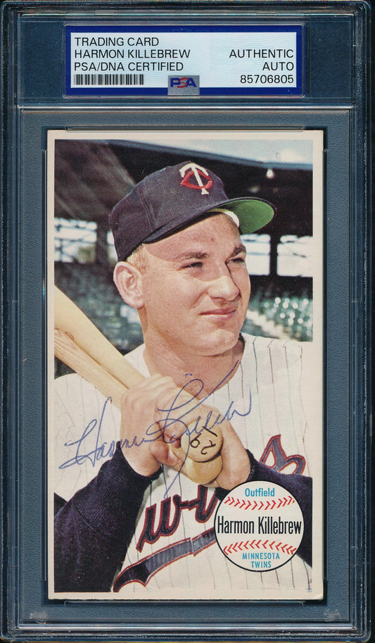 1964 TOPPS Giants Harmon Killebrew HOF Card #38 Signed/Auto PSA/DNA 203250