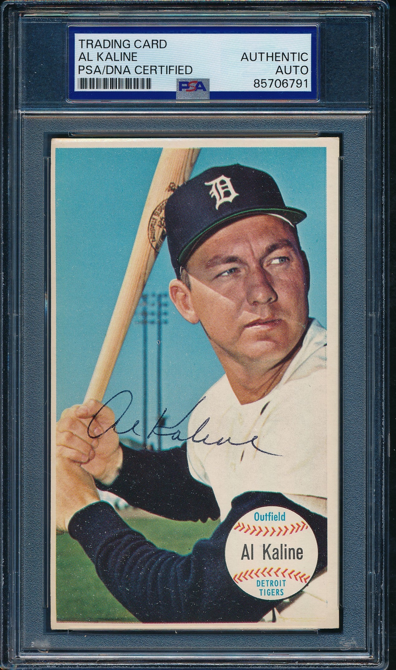 1964 TOPPS Giants Al Kaline HOF Card #12 Signed/Auto Tigers PSA/DNA 203259