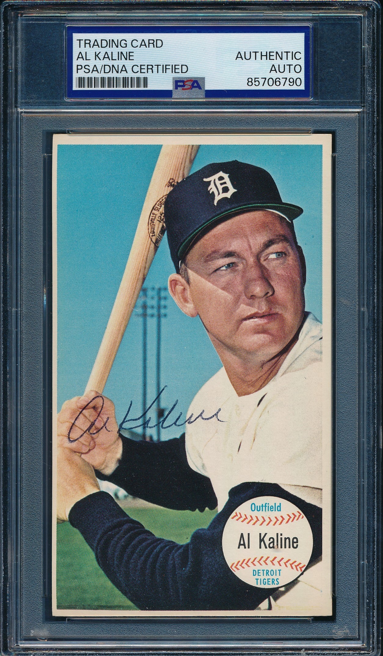 1964 TOPPS Giants Al Kaline HOF Card #12 Signed/Auto Tigers PSA/DNA 203261