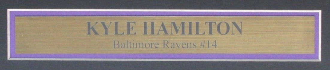 Kyle Hamilton Autographed 11x14 Photo Baltimore Ravens Framed Beckett 203758