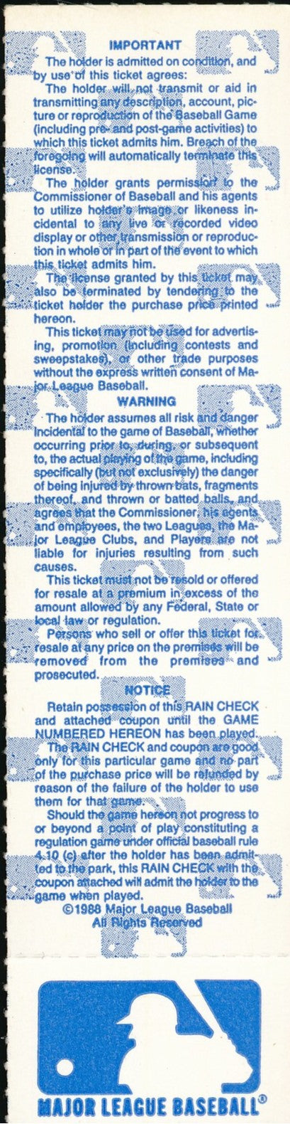 10/11/1988 NLCS Game 6 Ticket Stub Dodgers vs. Mets David Cone 203284