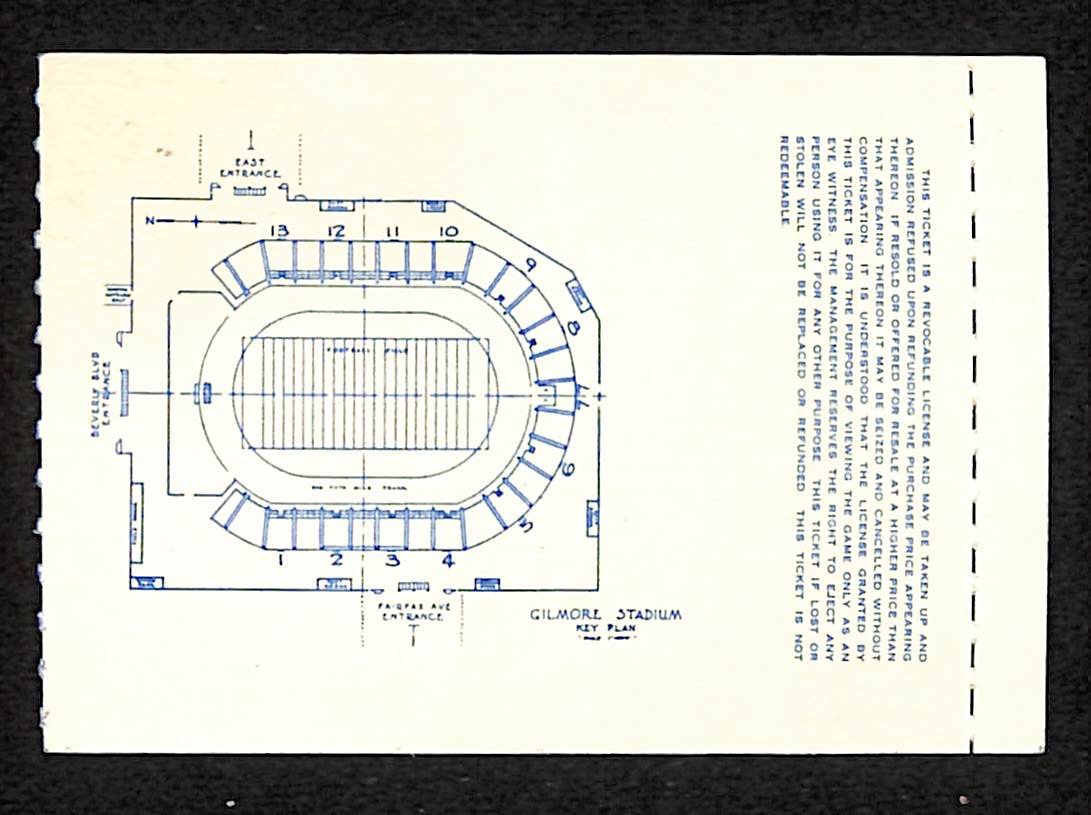 10/08/1950 College Football Game Ticket Stub Loyola of LA vs. St. Mary's 203819