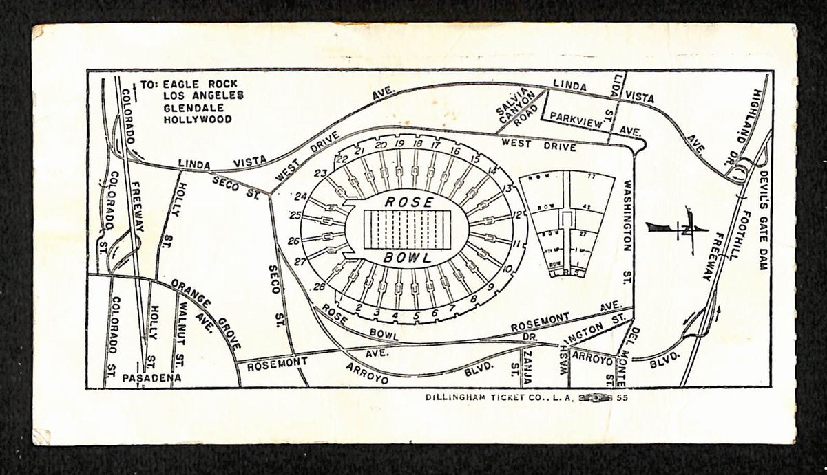 01/01/1977 College Football Game Ticket Stub Rose Bowl Michigan vs. USC 203823