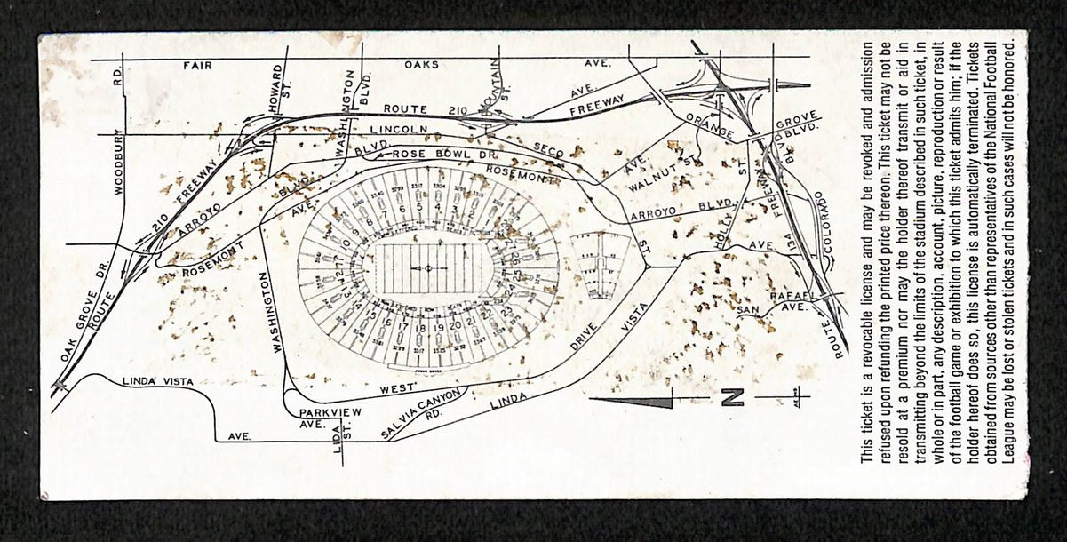 01/09/1977 Super Bowl XI Ticket Stub Raiders vs. Vikings Beletnikoff MVP 203833
