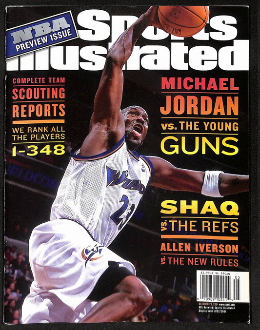 10/29/2001 Sports Illustrated Magazine Michael Jordan No Label Newstand UNSIGNED