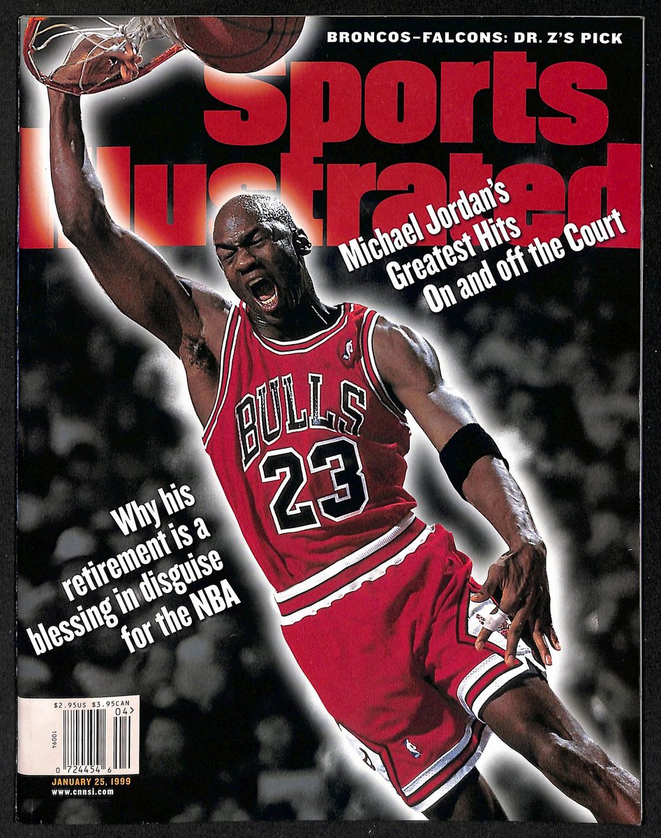 01/25/1999 Sports Illustrated Magazine Michael Jordan No Label Newstand UNSIGNED
