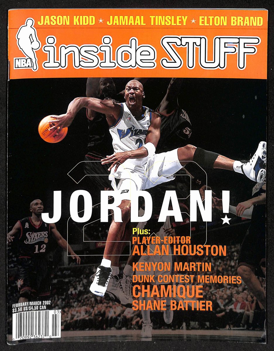 Feb/Mar/2002 NBA Inside Stuff Magazine Michael Jordan No Label Newstand UNSIGNED