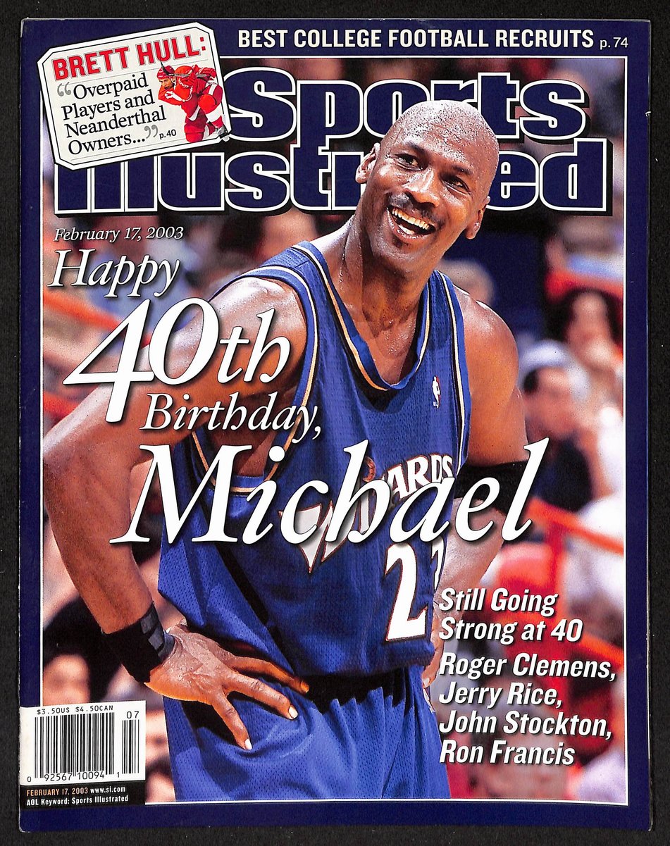 2/17/2003 Sports Illustrated Magazine Michael Jordan No Label Newstand UNSIGNED