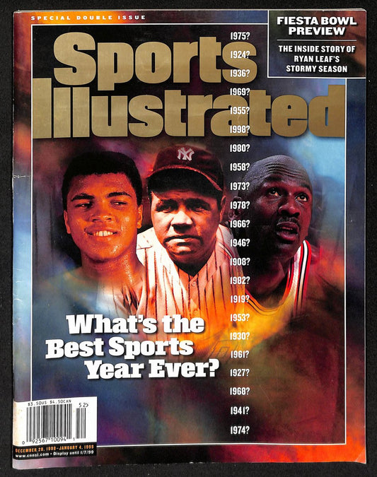 12/28/98 Sports Illustrated Magazine Ali/Ruth/Jordan NoLabel Newstand UNSIGNED2