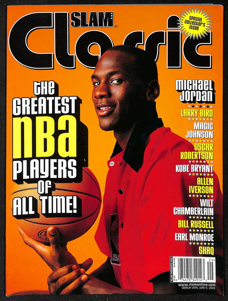 2003 SLAM Classic Magazine Michael Jordan No Label Newstand UNSIGNED 203785