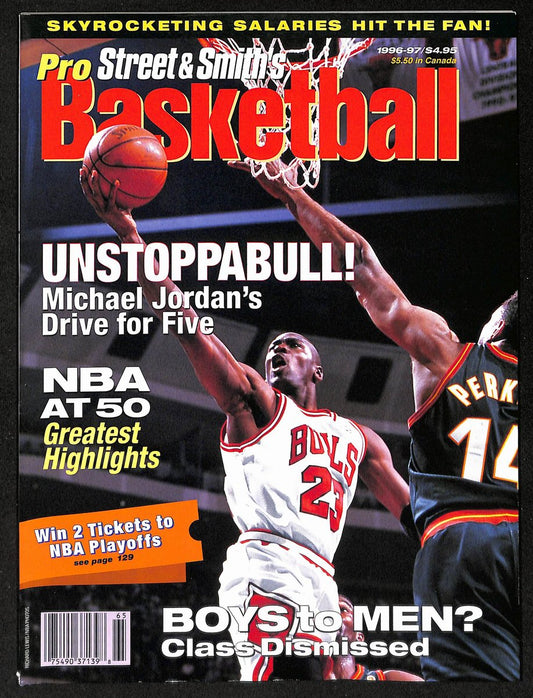 1996-97 Street & Smith Pro Basketball Magazine Michael Jordan No Label Newstand