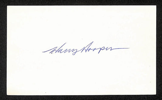 Harry Hooper HOF Signed/Autographed 3x5 Index Card Boston Red Sox JSA 201692
