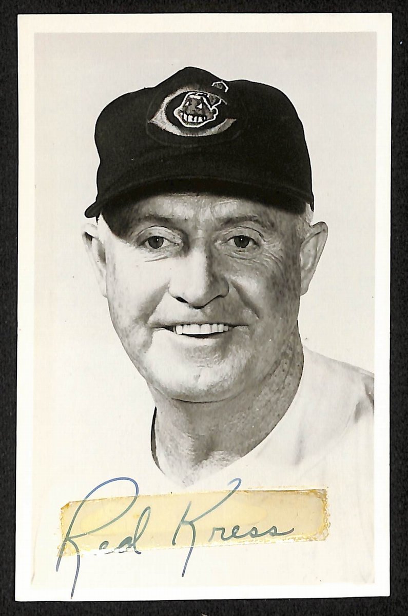 Red Kress Signed/Autographed 3.5x5.5 Picture Post Card Cleveland Indians 201694