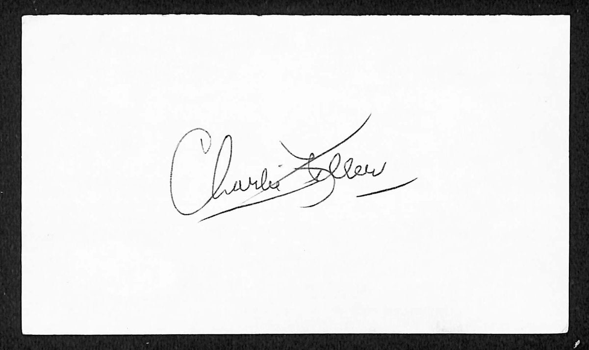 Charlie Keller Signed/Auto 3x5 Index Card New York Yankees JSA 201716